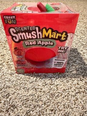 Crazy Fun Smush Mart Red Apple Squishy Fidget Toy